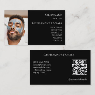 Tarjeta De Visita Tratamientos faciales de cuidado de la piel para h
