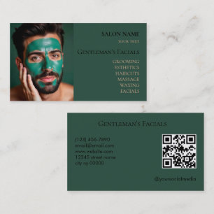 Tarjeta De Visita Tratamientos faciales de cuidado de la piel para h