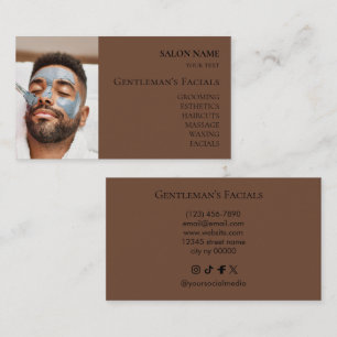 Tarjeta De Visita Tratamientos faciales de cuidado de la piel para h