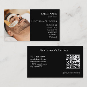 Tarjeta De Visita Tratamientos faciales de cuidado de la piel para h
