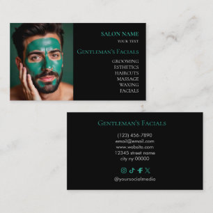Tarjeta De Visita Tratamientos faciales de cuidado de la piel para h
