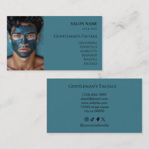 Tarjeta De Visita Tratamientos faciales de cuidado de la piel para h