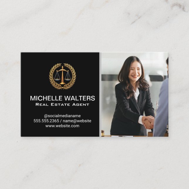 Tarjeta De Visita Trato comercial | Hand Shake (Anverso)