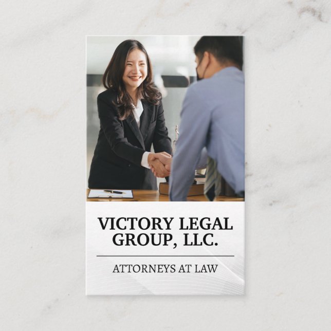 Tarjeta De Visita Trato comercial | Mujer sonriendo (Anverso)