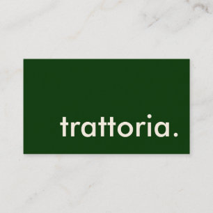 Tarjeta De Visita trattoria.