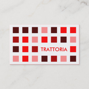 Tarjeta De Visita TRATTORIA (mod cuadrados)