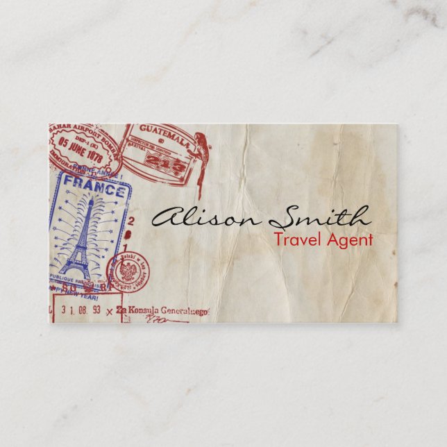 Tarjeta De Visita Travel Agent (Anverso)