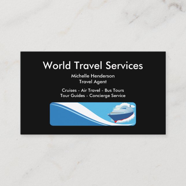 Tarjeta De Visita Travel Service (Anverso)