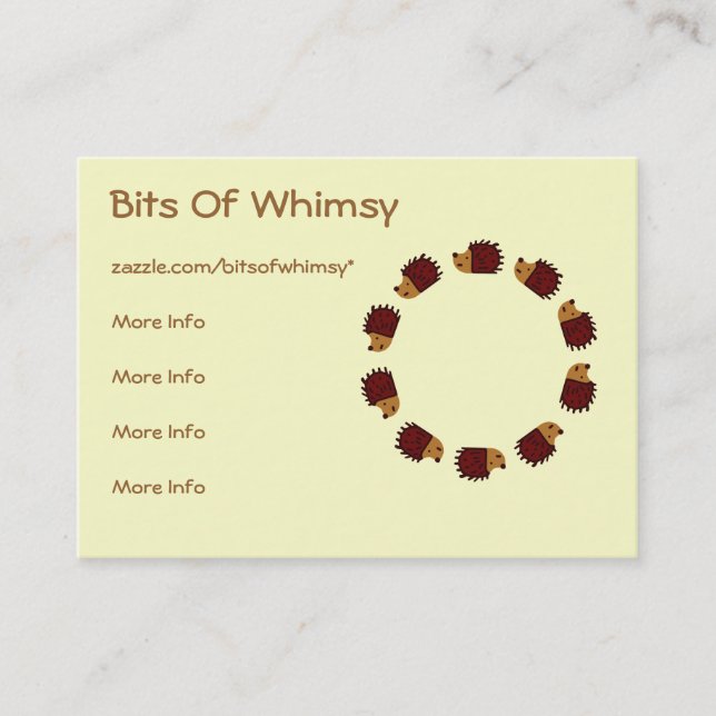 Tarjeta De Visita ¡Travesía del erizo! (Anverso)