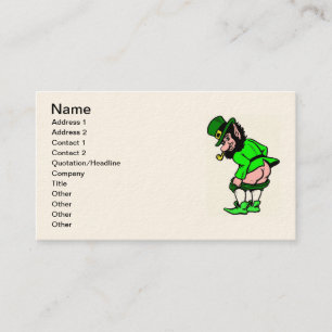 Tarjeta de visita traviesa del Leprechaun
