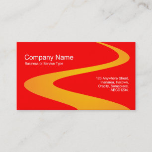 Tarjeta De Visita Trayectoria del zigzag - naranja con rojo