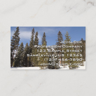 Tarjeta De Visita Trayectos de montaña de Montana en fotografía de p