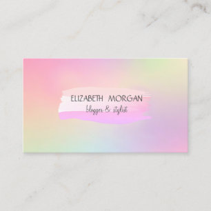 Tarjeta De Visita Trazo de pincel genial moderno, holográfico