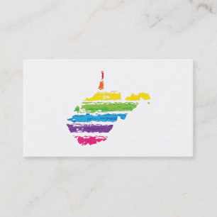 Tarjeta De Visita trazos de color de la virginia occidental