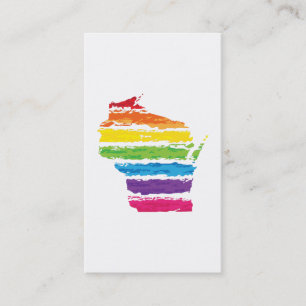 Tarjeta De Visita trazos de colores de wisconsin
