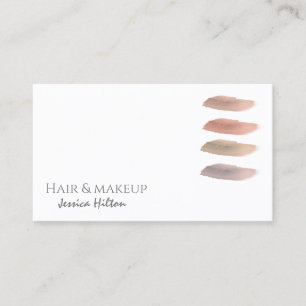 Tarjeta De Visita trazos de pincel de paleta de maquillaje minimalis