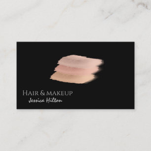 Tarjeta De Visita trazos de pincel de paleta de maquillaje minimalis