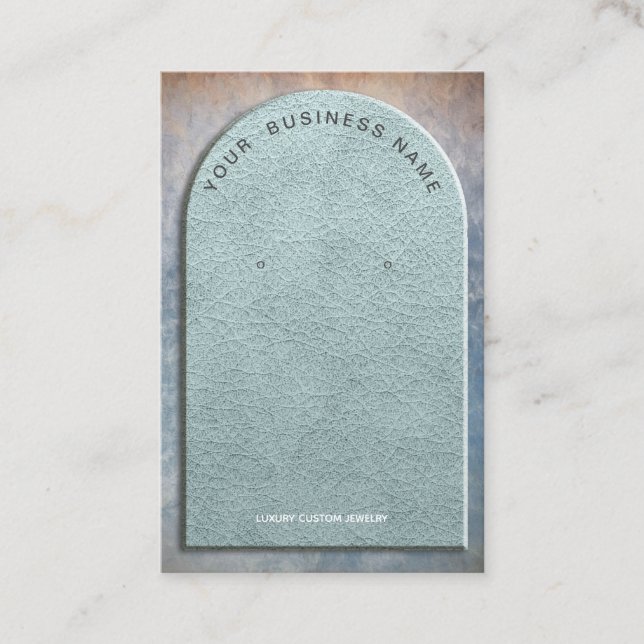 Tarjeta De Visita Treasure Faux Leather Arch Earch Display (Anverso)