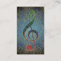 Treble Clef Gold Filigree - Música colorida