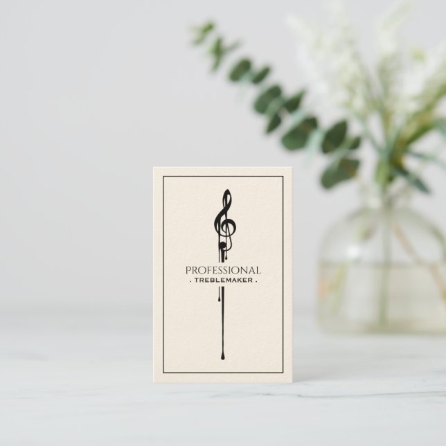 Tarjeta De Visita Treblemaker Drin Hot G-Clef (Anverso de pie)