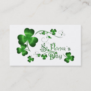 Tarjeta De Visita Trébol del día del St. Patricks
