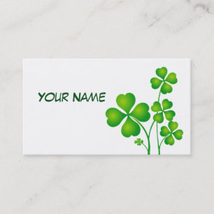 Tarjeta De Visita Trébol/tréboles del día de St Patrick + sus ide