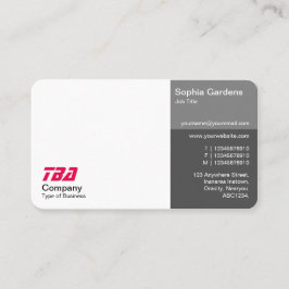 Tarjeta De Visita Trece - Blanco con tonos grises (crema)