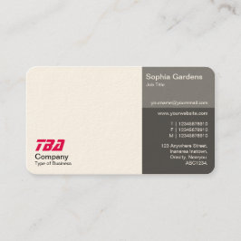 Tarjeta De Visita Trece - Blanco con tonos grises (crema)