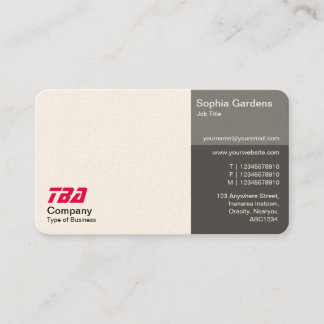 Tarjeta De Visita Trece - Blanco con tonos grises (crema)