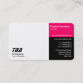 Tarjeta De Visita Trece - Blanco, Neón Rojo y Negro (Oro)