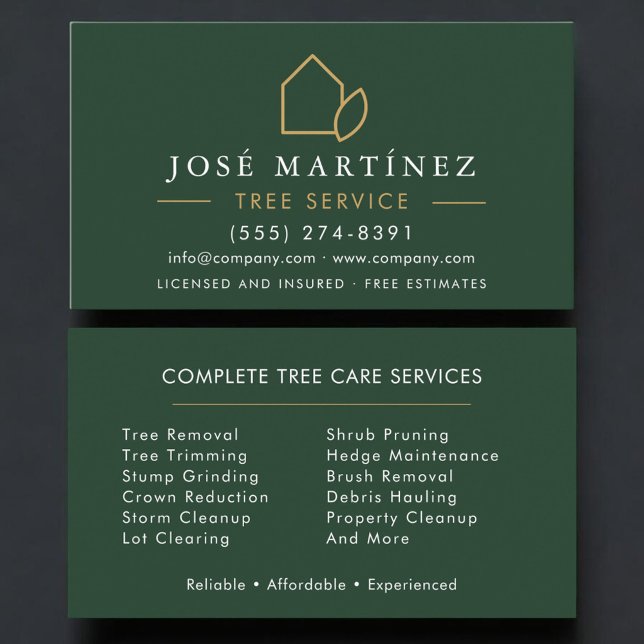 Tarjeta De Visita Tree Care Service Professional (Subido por el creador)
