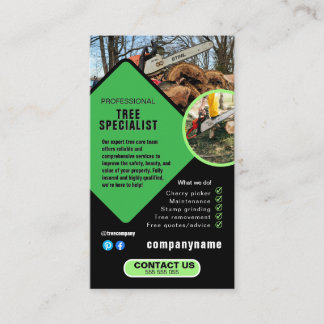 Tarjeta De Visita TREE landscape gardener Business Card