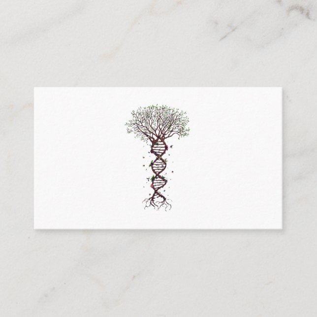 Tarjeta De Visita Tree of Life DNA Genetics Biology Environment (Anverso)