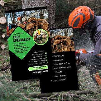 Tarjeta De Visita Tree Surgeon Business Card | Arborist & Tree Care 
