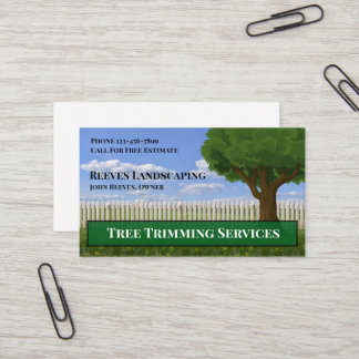 Tarjeta De Visita Tree Trimming Landscaping Service Business Card
