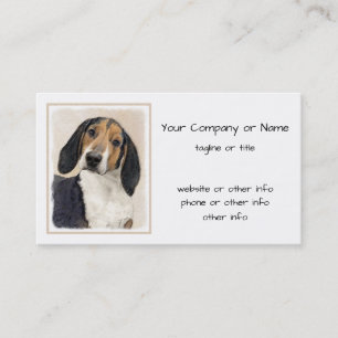 Tarjeta De Visita Treeing Walker Coonhound Painting - Arte original