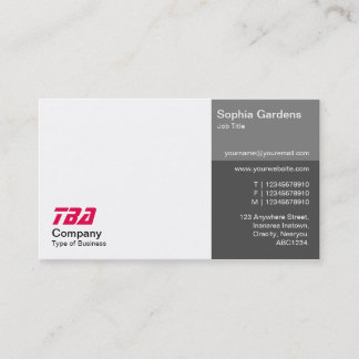 Tarjeta De Visita Treinta - Blanco con tonos grises