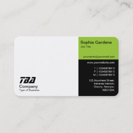Tarjeta De Visita Treinta - Blanco, Marciano Verde y Negro