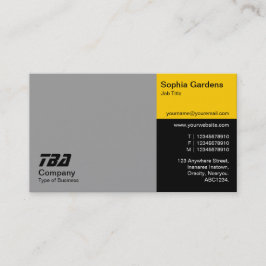 Tarjeta De Visita Treinta - Gris, Amber y Negro