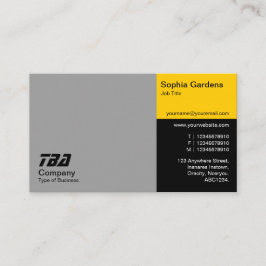 Tarjeta De Visita Treinta - Gris, Amber y Negro