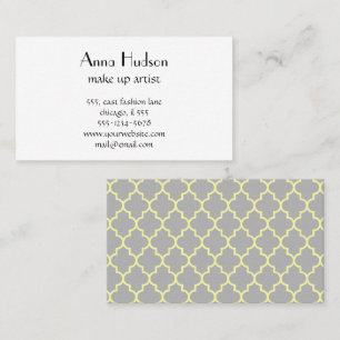 Tarjeta De Visita Trellis marroquí, Latticework, quatrefoil, Entrama