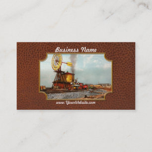 Tarjeta De Visita Tren - Civil - El molino de viento en Laramie 1869