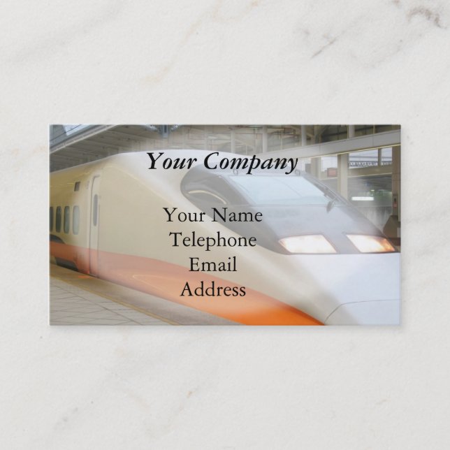 Tarjeta De Visita Tren de bala de alta velocidad de Shinkansen (Anverso)