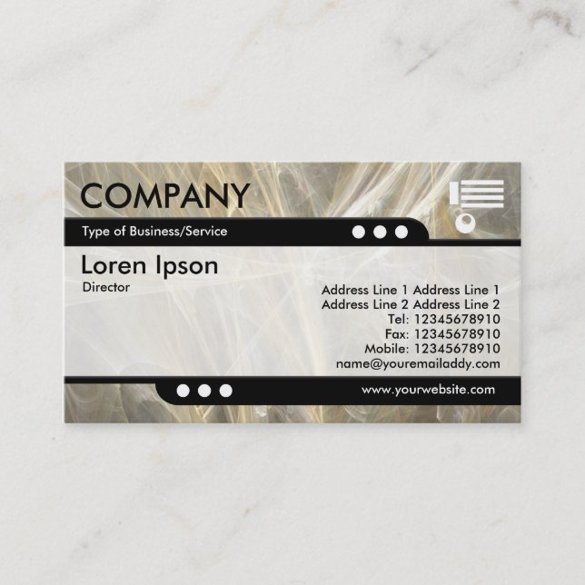 Tarjeta De Visita Tren de bala - Flame fractal (Anverso)