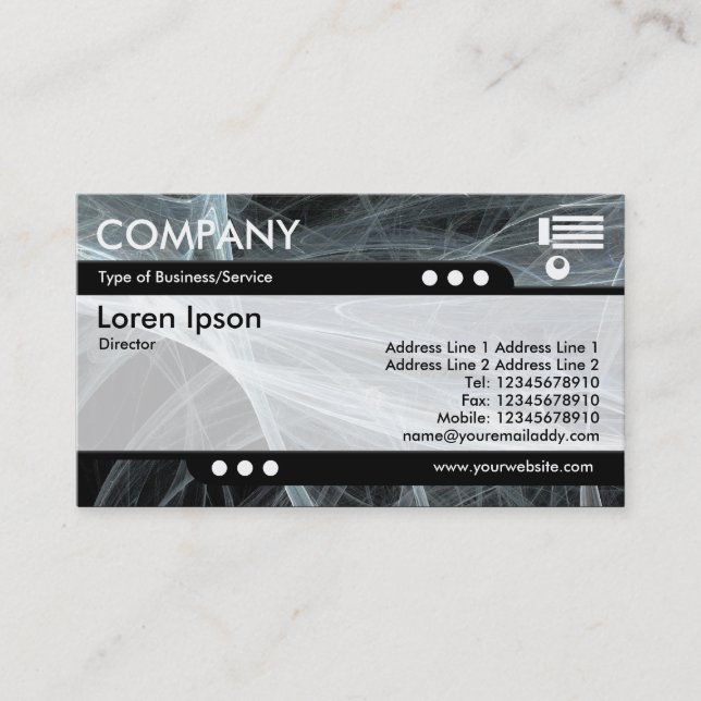 Tarjeta De Visita Tren de bala - Llama fractal 03 (Anverso)