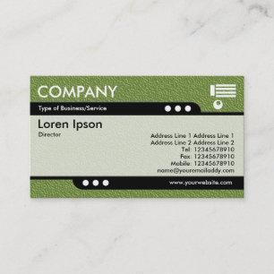 Tarjeta De Visita Tren de bala - Textura verde Grabado en relieve