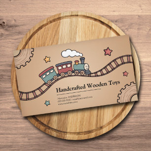 Tarjeta De Visita Tren de madera