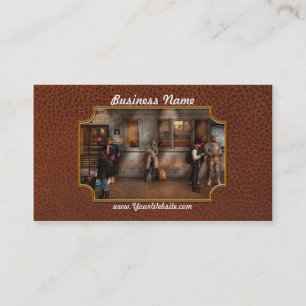 Tarjeta De Visita Tren - Estación - Esperando el próximo tren