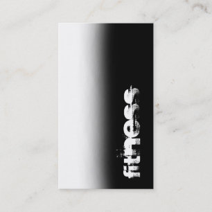 Tarjeta De Visita Trend Black Gray White Fitness Sport Card