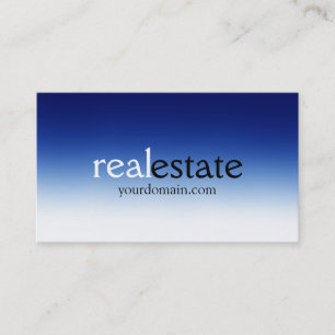 Tarjeta De Visita Trendy Blue White Real Estate Agent Business Card